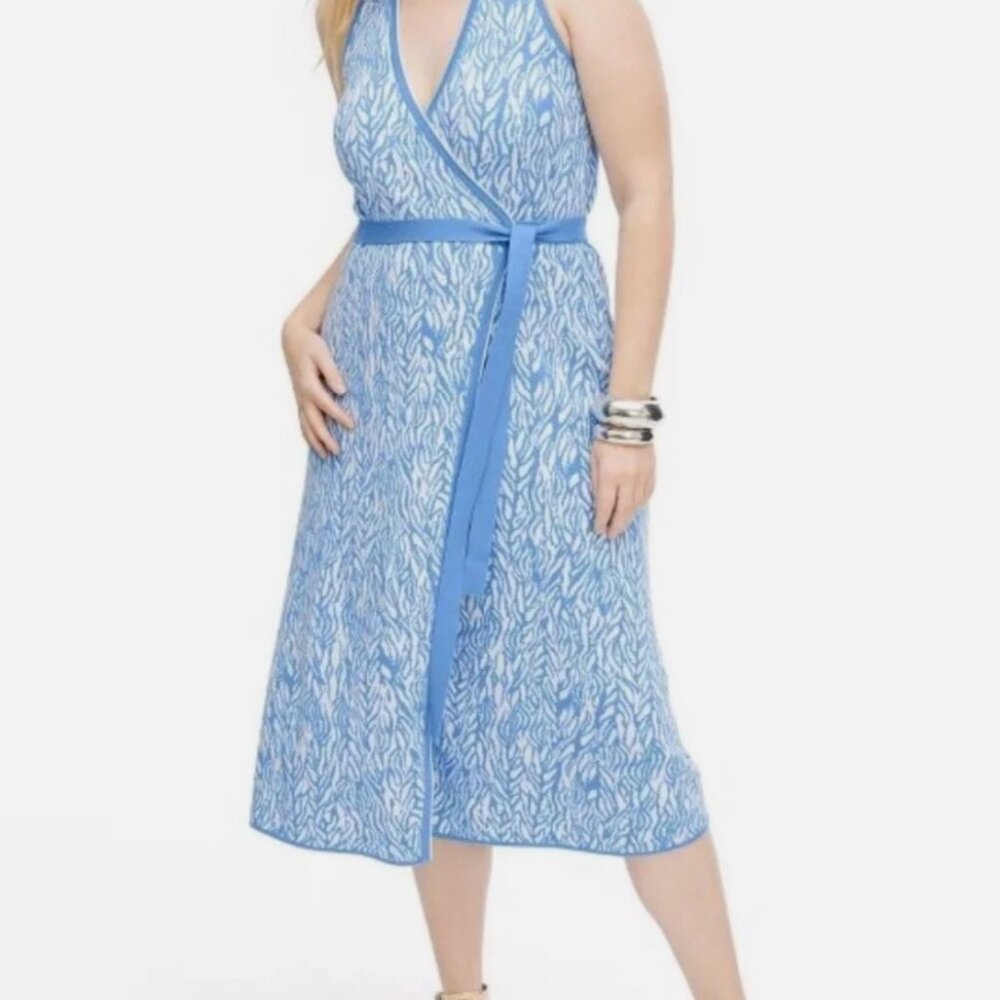 Diane von Furstenberg x Target | Blue Wrap Dress | Size XXL